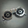 Gold Steampunk Flip-up Skull Sunglasses for Burning Man Festival Prop Costumes Funk Eyewear Crazy Eyes