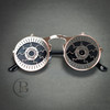 Gold Steampunk Flip-up Skull Sunglasses for Burning Man Festival Prop Costumes Funk Eyewear Crazy Eyes