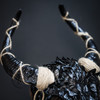 black goat pagan ram horns voodoo mask, cosplay horns, ram horns mask, horns masquerade mask, ram horns mask, ram horns, fairy ram horns, devil horns, halloween devil costume horns, fairy ram horns, Magical Ram Skull Horns Headpiece Masquerade Mask Devil Fairy Headband Halloween Cosplay Voodoo