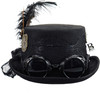 steampunk hat, steampunk costume hat, black top hat, mad hatter, black steampunk hat