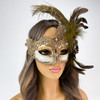 gold masquerade mask, feather masquerade mask, masquerade ball mask, masquerade mask, gold party mask