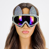 ski mask goggles glasses iridescent gems rhinestone goggles mask bunny rabbit ski mask 