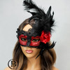 red and black masquerade mask for masquerade ball 
