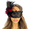 red feather masquerade mask