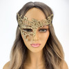 GOLD LACE MASQUERADE MASK, LACE MASK, LACE MARDI GRAS MASK, LACE MASQUERADE BALL MASK