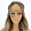 GOLD LACE MASQUERADE MASK, LACE MASK, LACE MARDI GRAS MASK, LACE MASQUERADE BALL MASK