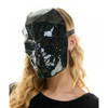 black masquerade mask for men, skull mask, skull masquerade mask, day of the dead mask, day of the dead mask candy skull mask rhinestone mirror glass masquerade mask halloween horror mask 
