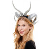 Gothic Antelope Sheep Horn Hoop Headband Forest Animal Aries Exhibition Cosplay Deluxe Costume Horns Halloween Costumes Gothic Devil Horns Black Sheep Headband Animal Ram Horns Cosplay, Dark Witch Props for Adult
