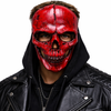 Red demon skull mask, devil mask cosplay masks japanese cosplay Oni Samurai Mask Half Face Japanese Warrior Mask Ghost Warrior Character Masks Novelty Halloween Party Cosplay Costume Cool Halloween Cosplay Prop for Boys Girls Adults Kids Party Accessory