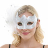 Venetian Masquerade Mask with Veil Elegant Masquerade Ball Mask for Women Gothic Flower Carnival Costume Mask