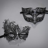 Couple's masquerade masks for masquerade ball. His and her's masquerade masks.