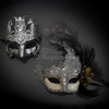 expensive masquerade masks, Masquerade ball mask for men and party masks for women. Masquerade masks with feathers. Inspired by medieval fashion, the warrior mask has masculine features that protects and helps the lady's masquerade mask to stand out even more.