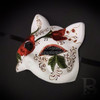 White gatto cat masquerade mask, cat masquerade masks, fox masquerade mask, animal masquerade masks, seductive masks