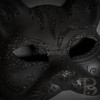 Gatto Cat Day of the Dead Mask | Dia de los Muertos Masquerade Mask Black M7249