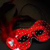 Great Gasby Roaring 20's Masquerade Mask Red J-6933R
