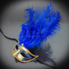 Feather Masquerade Party Mask M6151BLG