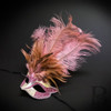 Coral pink masquerade mask, silver blush pink masquerade masks, Elegant masquerade masks by Beyond Masquerade are great party masks for masquerade ball and masquerade prom.