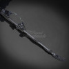 Handheld Stick Mask | Feather Masquerade Mask M33110Black