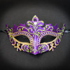 CLASSIC MASQUERADE MASK PURPLE GOLD GREEN