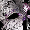 Dream Butterfly Masquerade Mask Silver Purple M7103