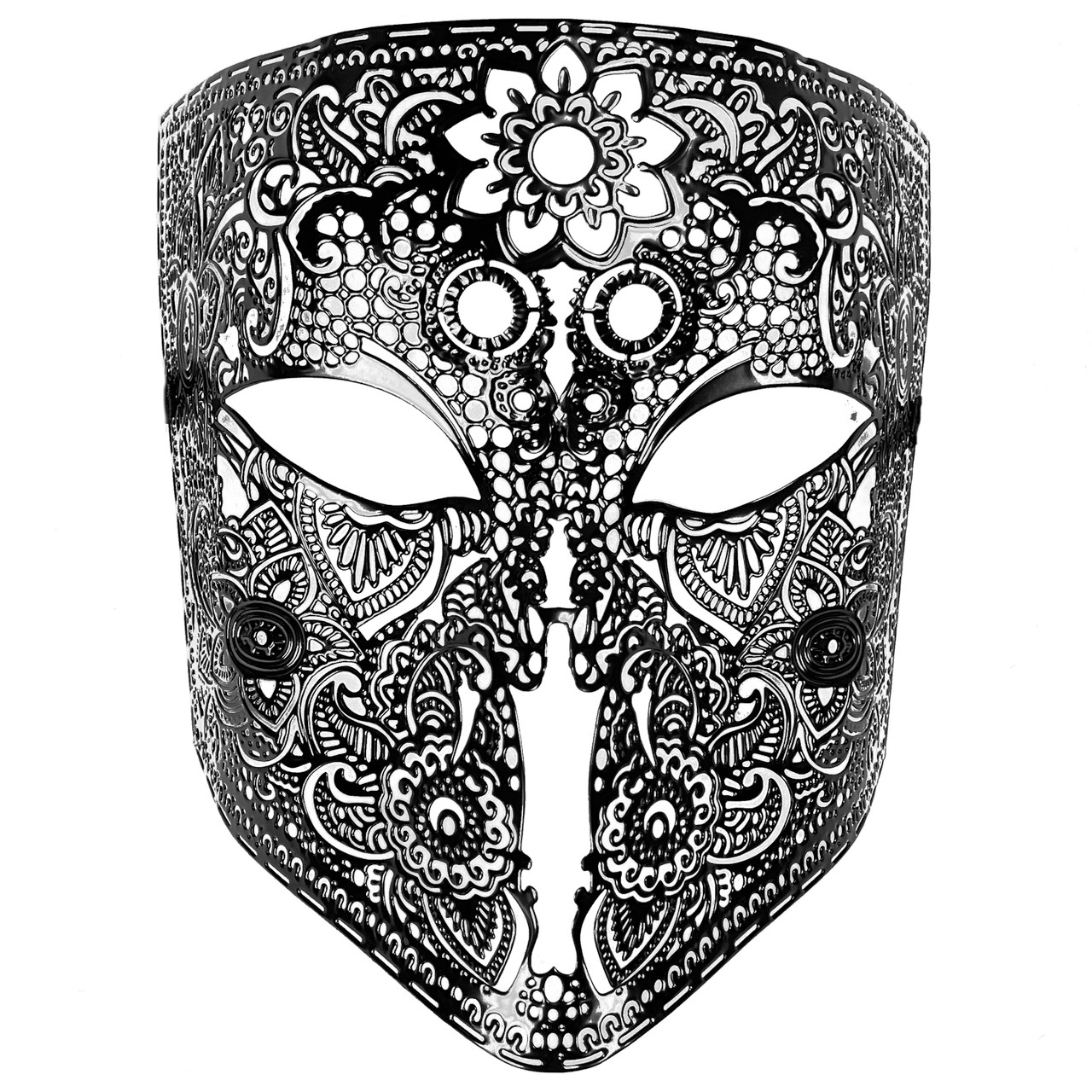 ベネチアンマスク　Bauta Ducale Black Masquerade Masks for Men & Women SALE - BeyondMasquerade.com