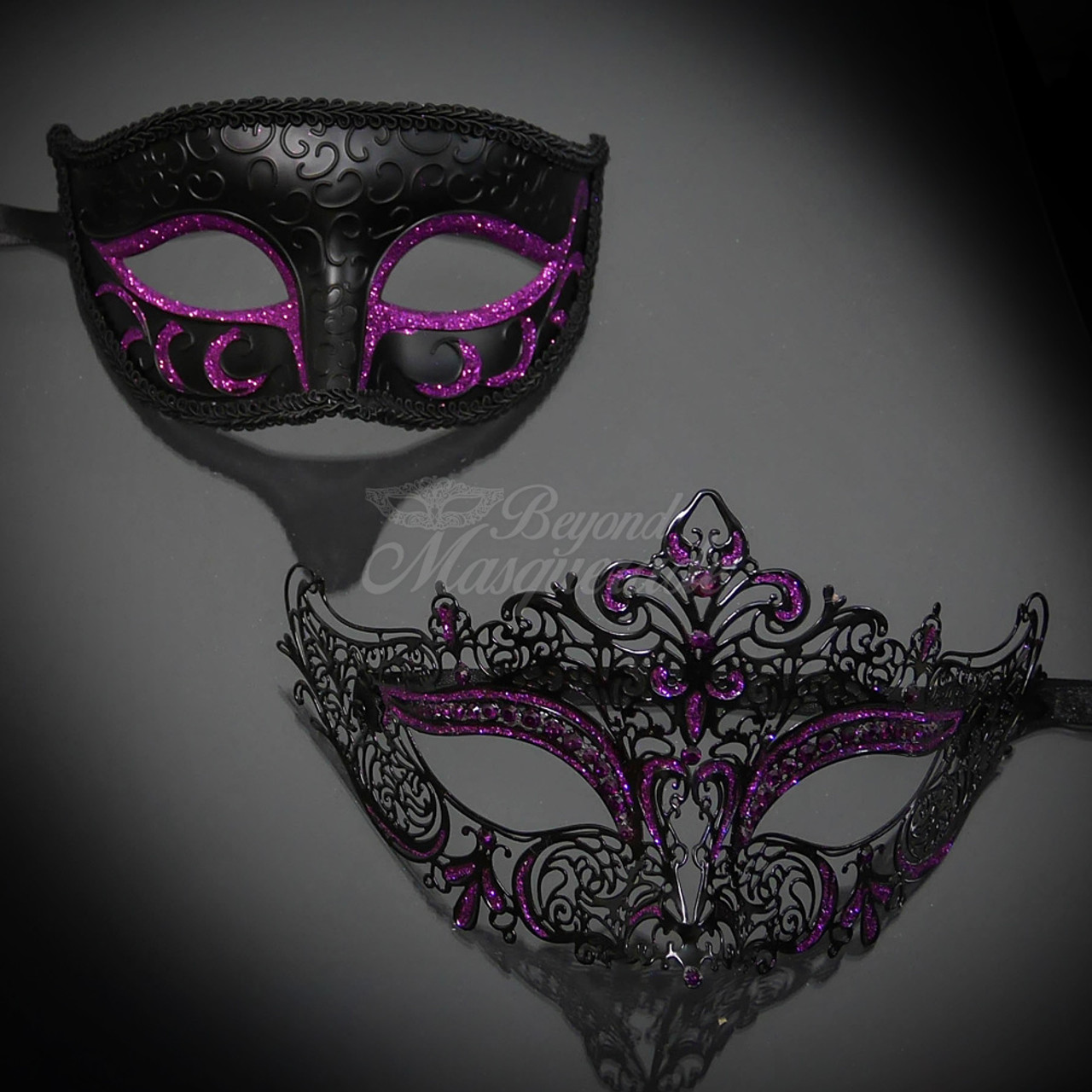 purple masquerade masks for men