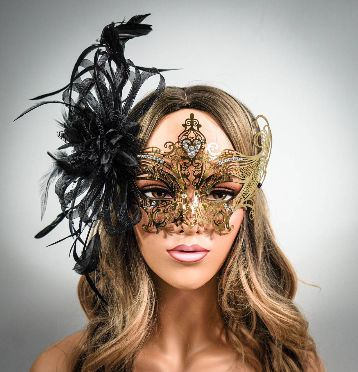 Halloween Costume Masquerade Masks With Feathers Us Free Ship