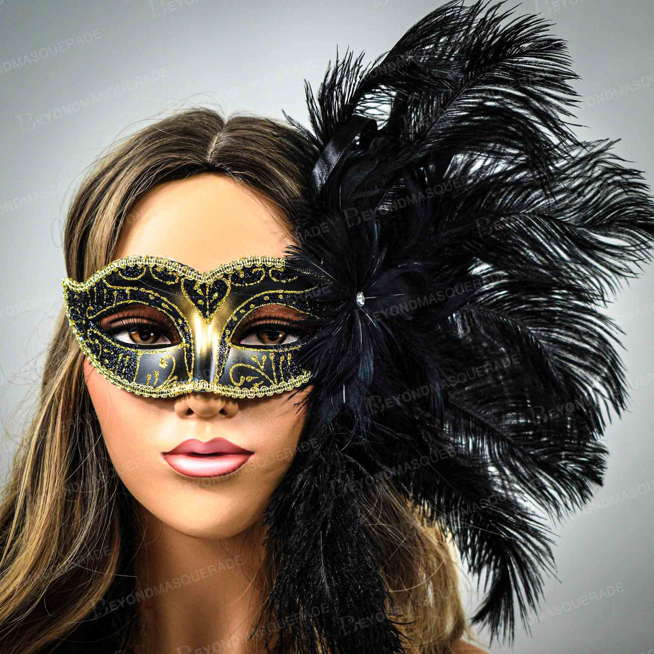 black and gold masquerade party