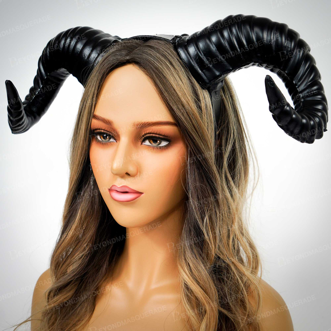 Cosplay Ram Horns Headband Masquerade Masks US Free Shipping