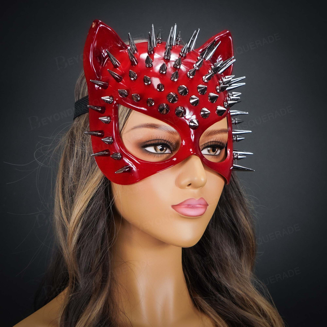 Red Cat Costume Masquerade Mask Cosplay Halloween FREE SHIP