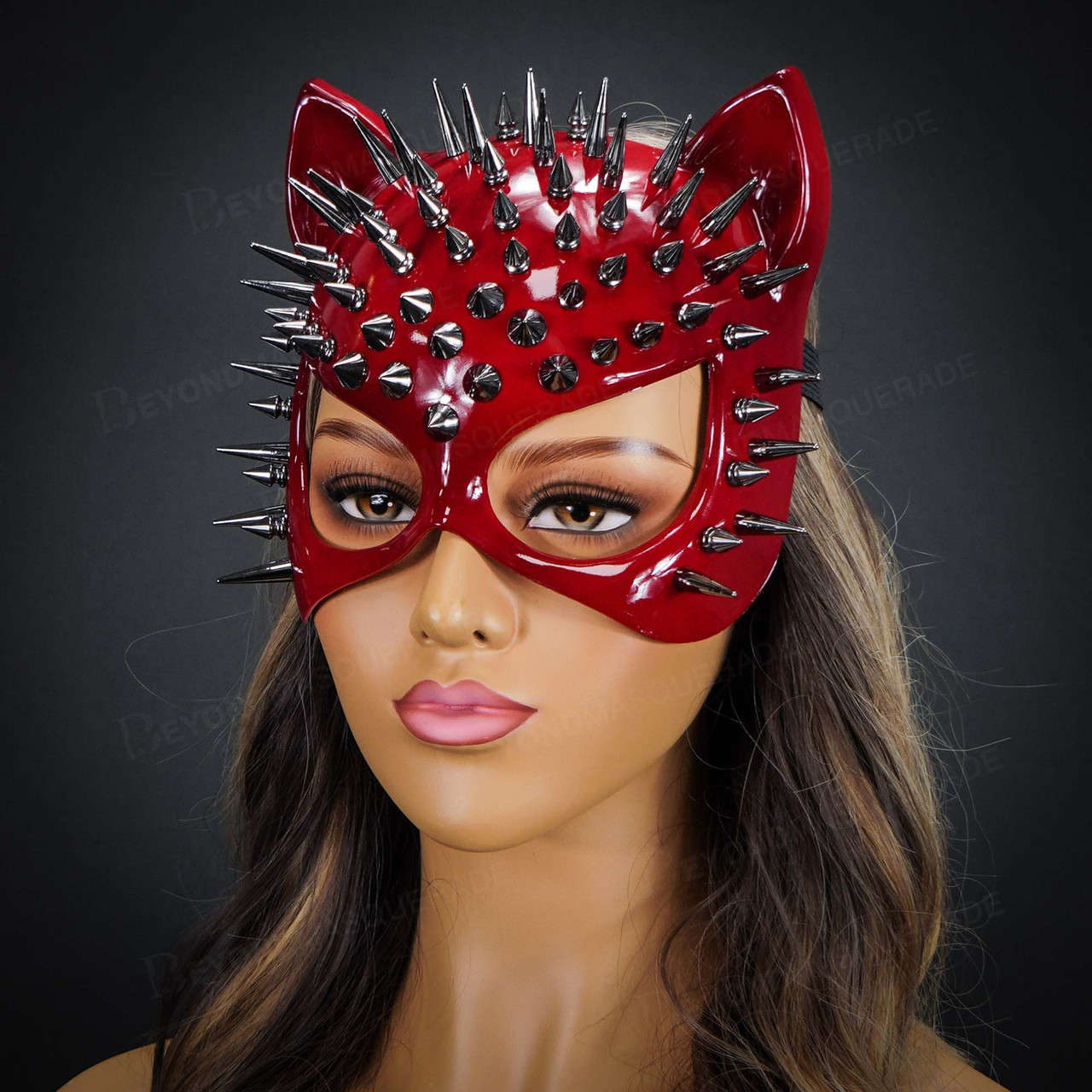Red Cat Costume Masquerade Mask Cosplay Halloween FREE SHIP