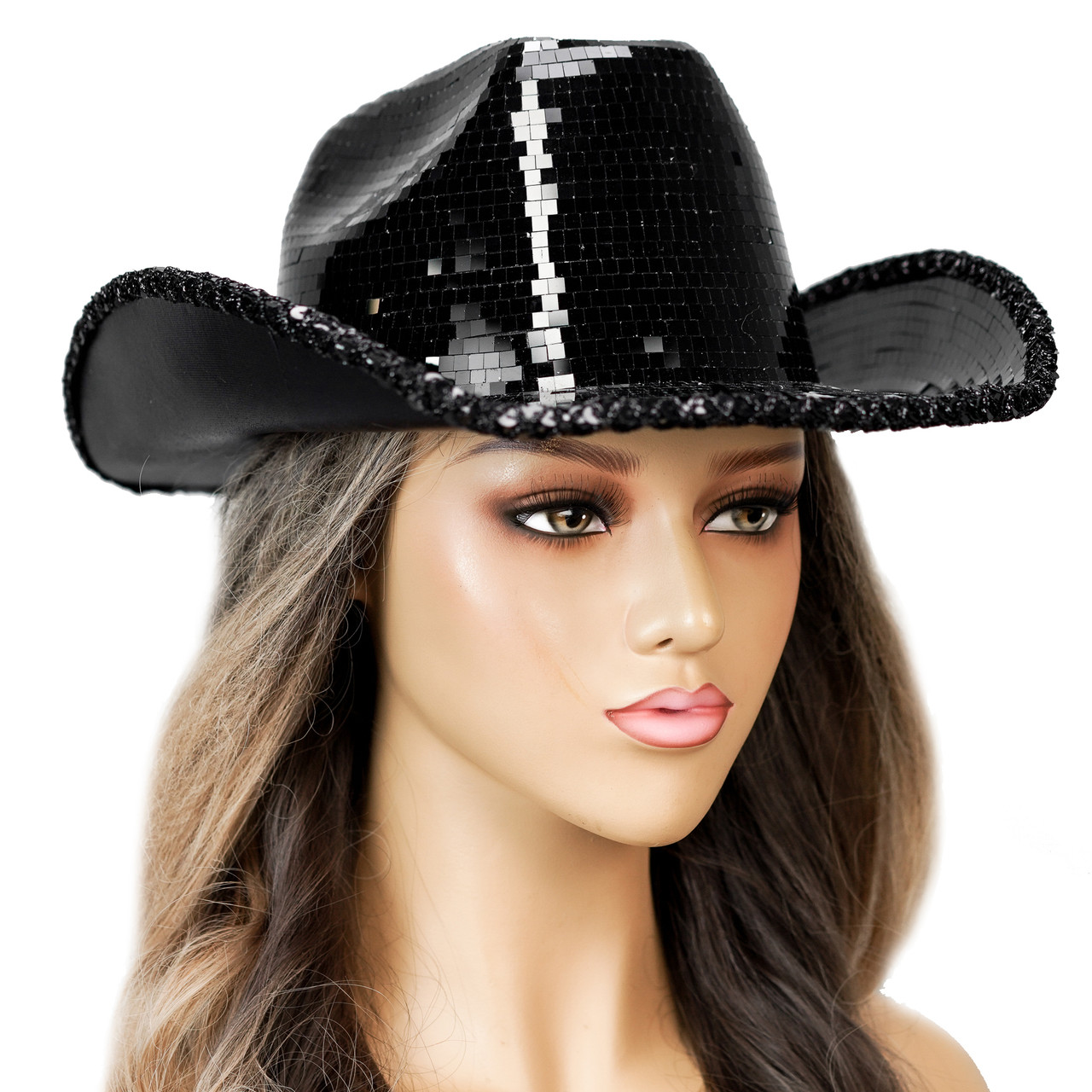 Cowboy Hat Velvet Black - Wanna Party.