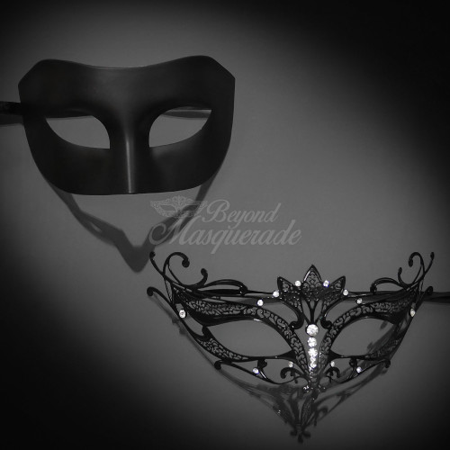 Masquerade party masks, black tuxedo masquerade ball party, holiday party masks, party mask for costume halloween parties