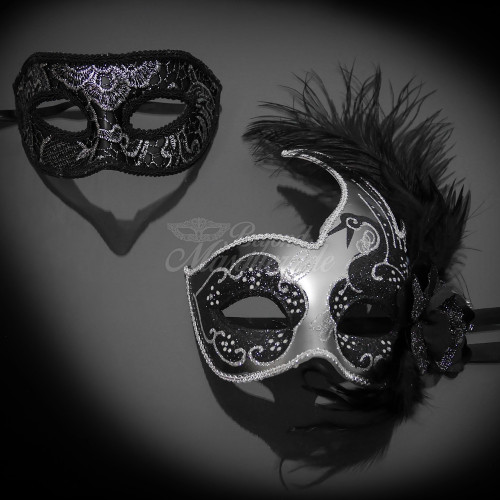 Love to match your boyfriend? Love to match your girlfriend? Then you have to own this couple's matching masquerade masks.