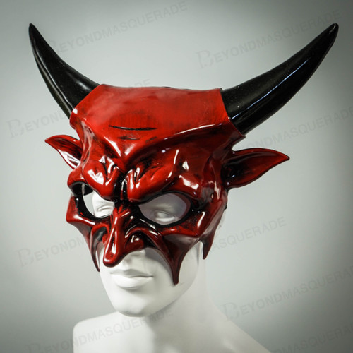 devil mask, halloween devil mask, devil costume mask, horn mask, horn ears, devil horns.