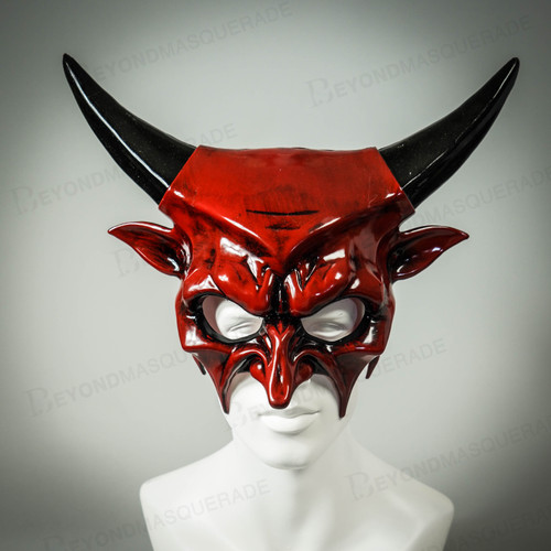 devil mask, halloween devil mask, devil costume mask, horn mask, horn ears, devil horns.
