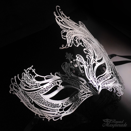 Masquerade mask for prom, silver masquerade mask, masquerade masks, silver mask, party mask.