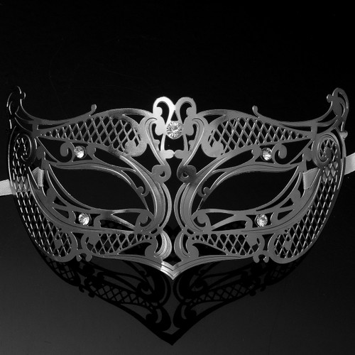 Silver men’s masquerade mask, masquerade mask for men for masquerade ball