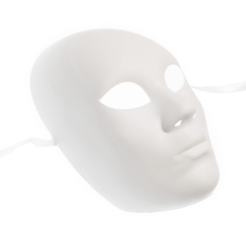 white diy masquerade mask alien costume mask