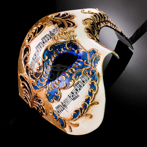 Royal Blue Gold Masquerade Mask Man, Men's masquerade party masks, men's masquerade masks, masquerade masks for men. Men's party masks.