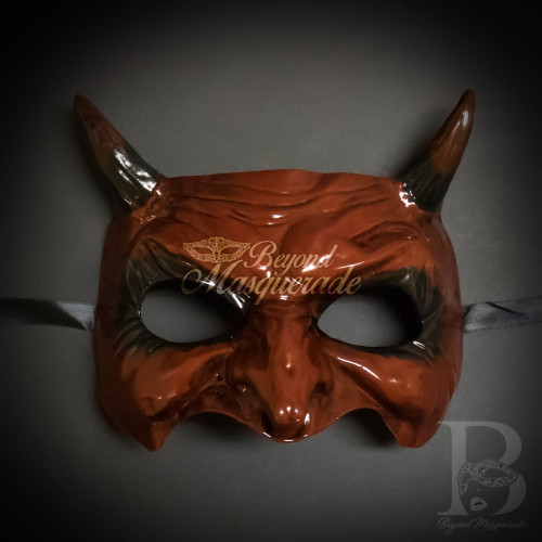Goblin Devil Horns Masquerade Mask Red M31204