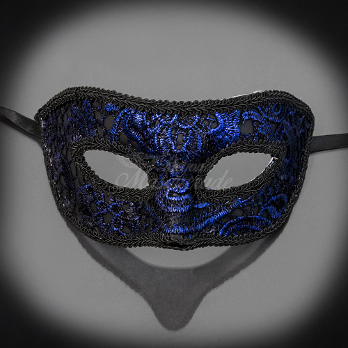 Men's Lace masquerade Mask Royal Blue M3182
