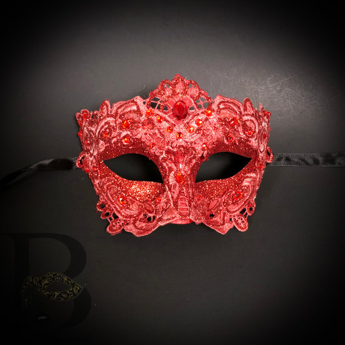 red masquerade mask, lace mask, red masquerade masks, red masks, red masquerade mask for masquerade ball.