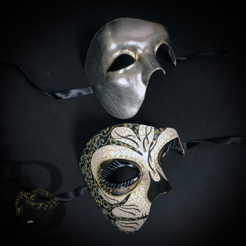 Couple's masquerade masks for men. lgbt pride parade masquerade masks phantom men's masquerade masks.