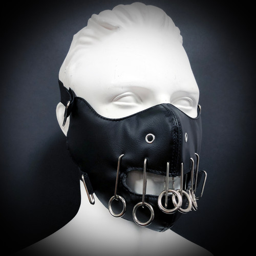 Mouth Masks. Leather mouth mask, leather bdsm harness, mouth cover.