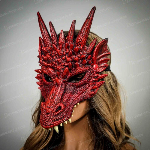 Dragon mask, red dragon mask