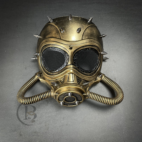 Halloween Steampunk Face Mask Masquerade Cosplay Mask Respirator Gas Mask Gold