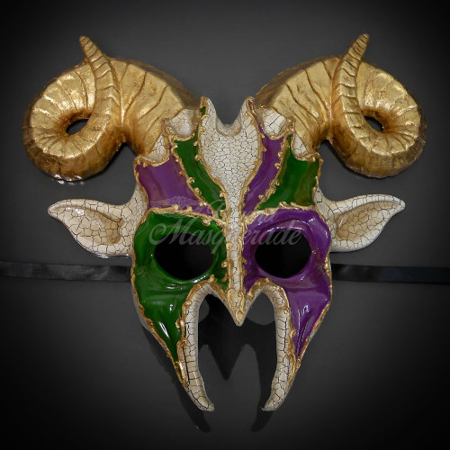 Mythical Ram Masquerade Mask Mardi Gras