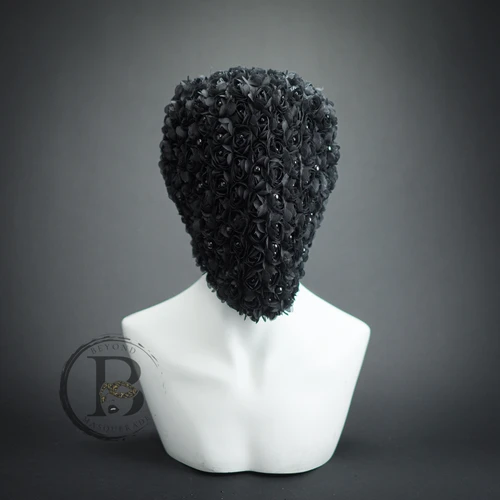 Kanye west mask, over the head mask, haute couture mask, studded mask, kanye west donda, Shang Chi Spike Mask, I like your mask, wedding masquerade mask