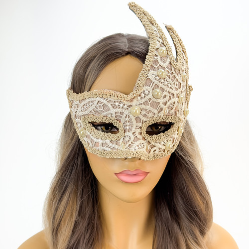 Day of The Dead Costume Mask Haute Couture Full Face Dia de Los Muertos Masquerade Mask Gold Black by